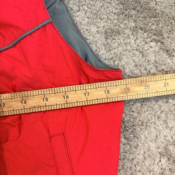 Vintage LL Bean Red Gray Reversible Nylon Down Puffer Vest S Small Women - Picture 14 of 15